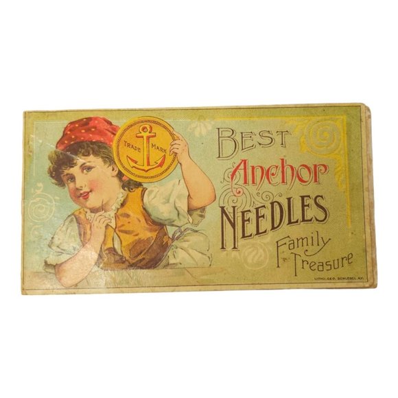Vintage Best Anchor Needles Empty Package Cameo Rick Rack Braid Size 13 4 Yards - Picture 3 of 9